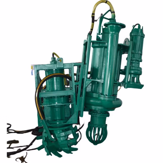 Pompe à lisier Submersible hydraulique électrique centrifuge, pompe à gravier, pompe à sable, pompe à boue pour le dragage du sable avec agitateur